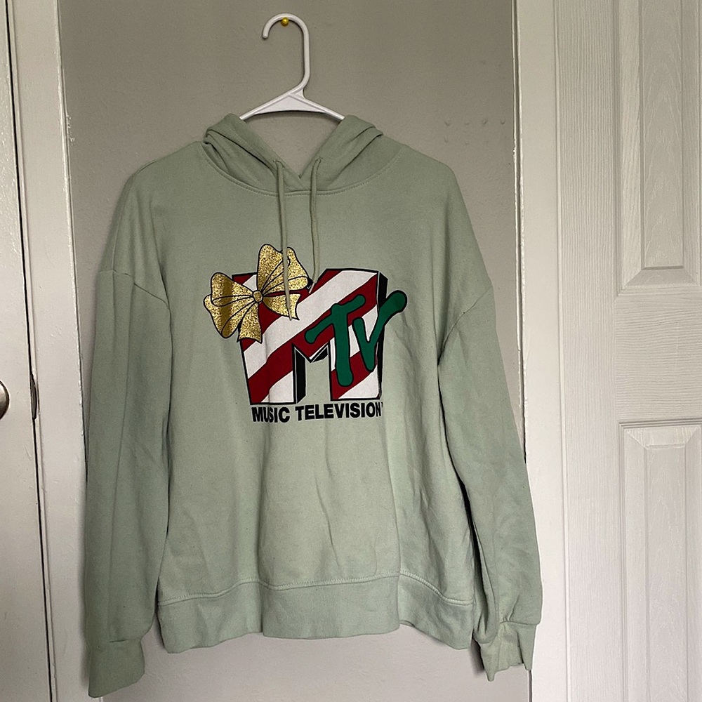 Mint Green Christmas MTV Hoodie